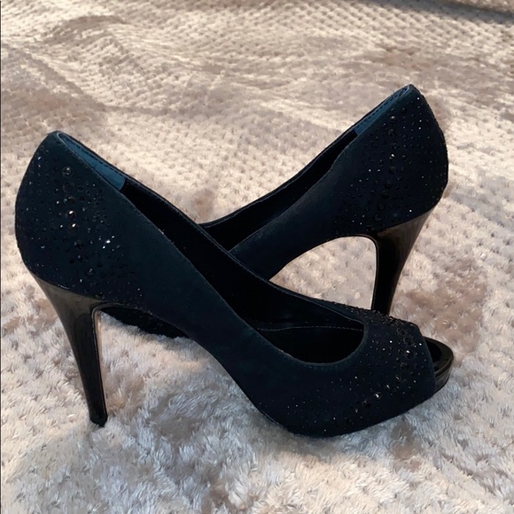 WHBM Rhinestone peep toe pump - Picture 2 of 4